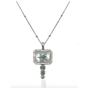NEW TAT2 DESIGNS women's labradorite dalia necklace in silver